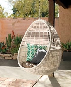 Outdoor handing pod chair.