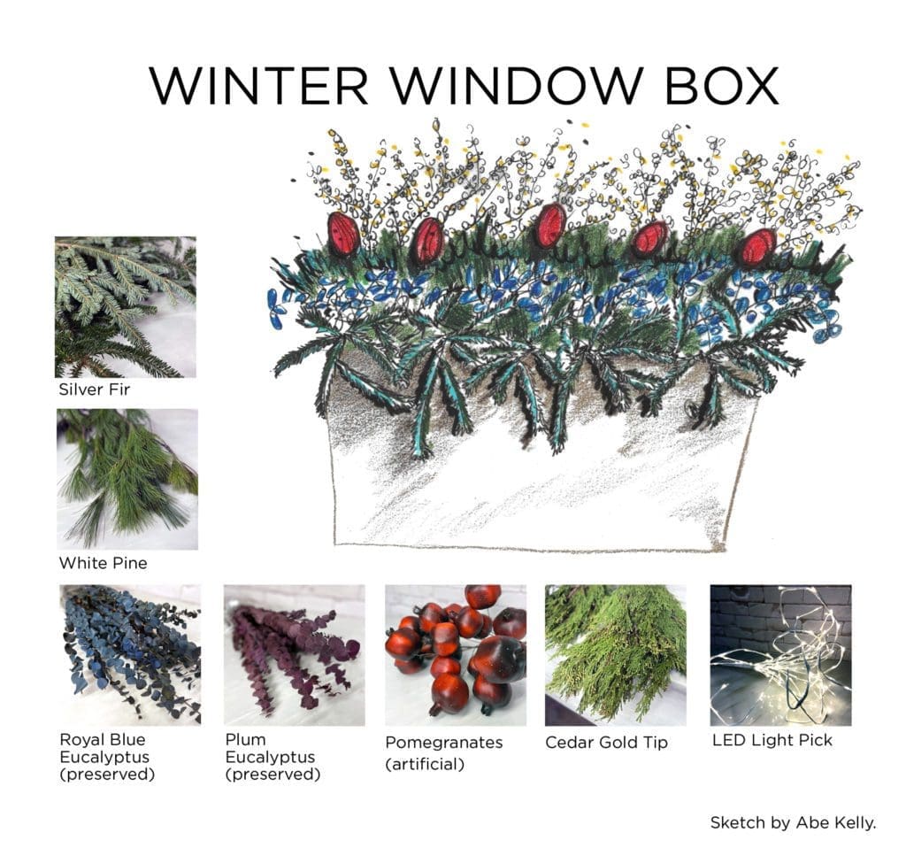 Winter window box