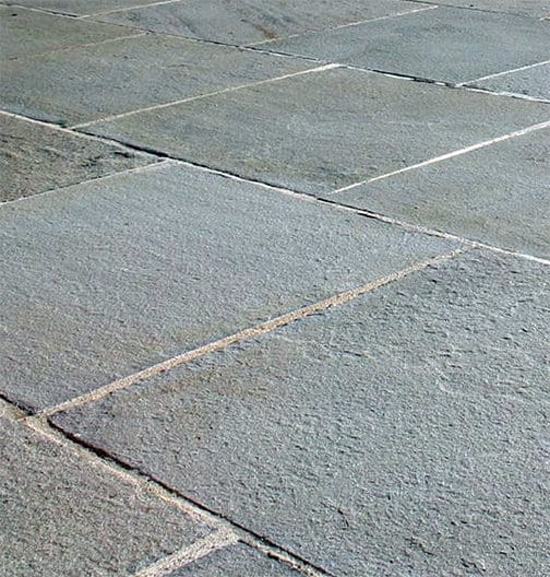 Close up of bluestone pavers.