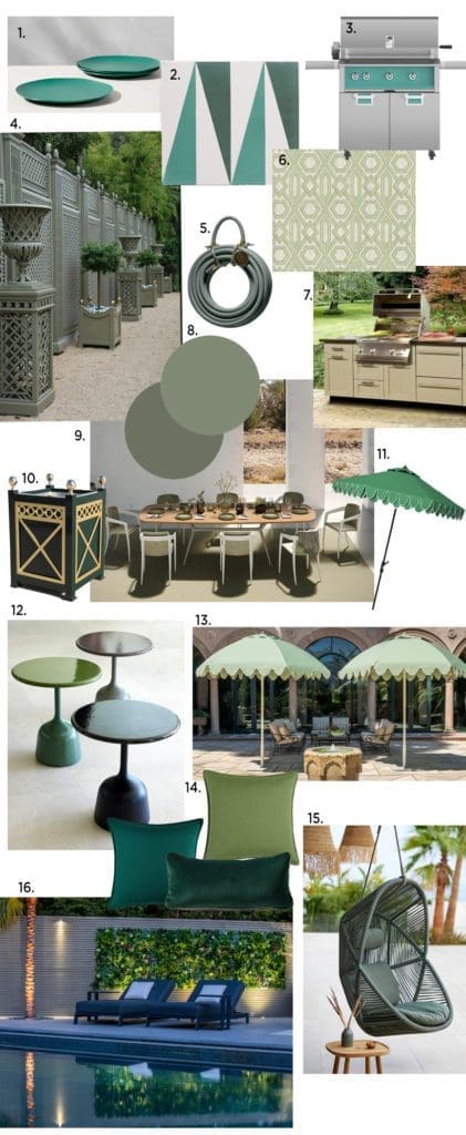 Landscape Design - Suggest Products for use that are the color green.